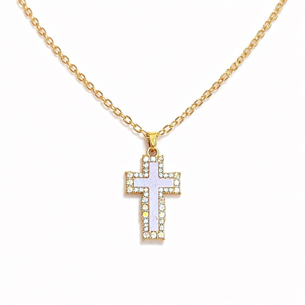 ⚜️ Gold and Silver Cross Pendant Necklace